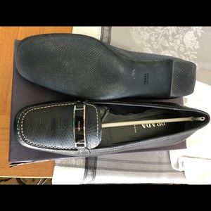 Prada Calzature Donna Black leather Loafers